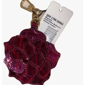 Brahmin Ruby Magnolia NWT Tassel keychain.